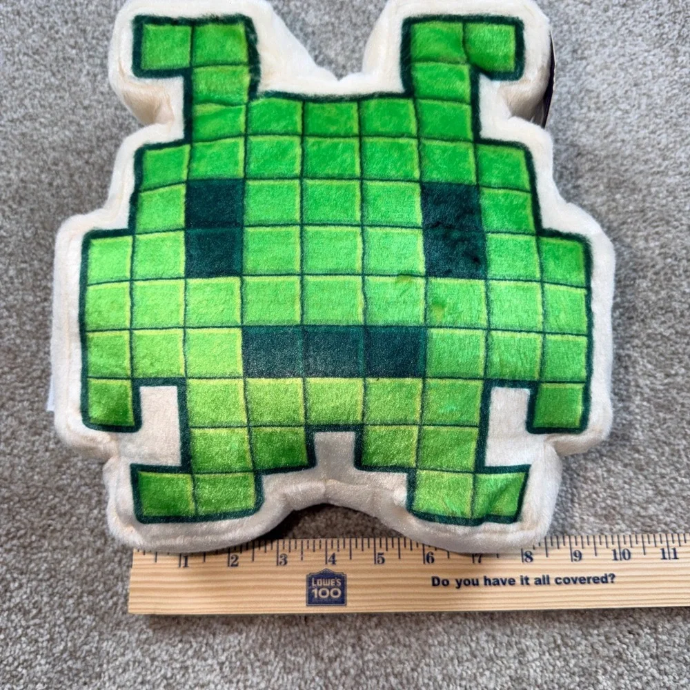 FAO Schwarz Pixel Game‎ On Retro Arcade Pixel Alien Retro 8-Bit Plush Pillow